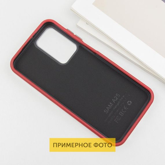 Шкіряний чохол Leather Case Metal Buttons для Samsung Galaxy S25 Ultra Red | Зображення 3