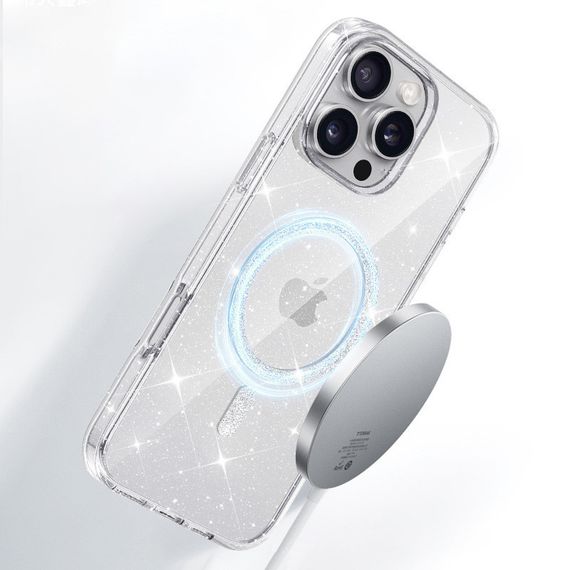 Чохол TPU Eclipse Sparkle (MagFit) для Apple iPhone 16 Pro Max (6.9") Clear | Зображення 2