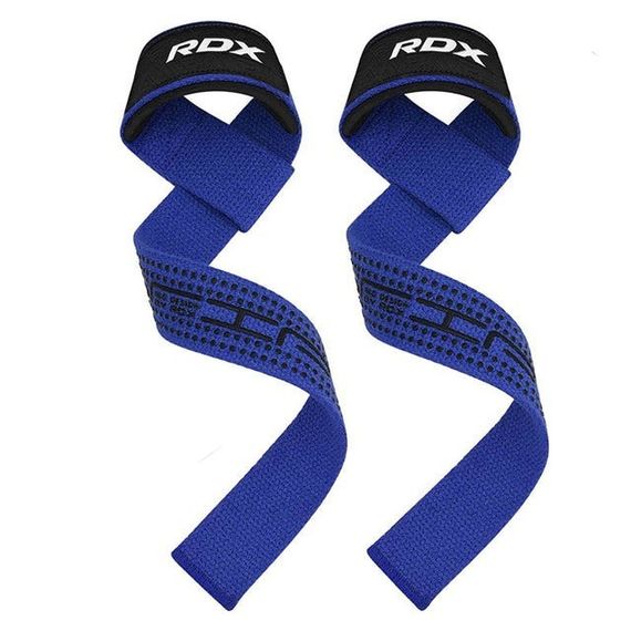 Лямки для тяги RDX S4 Gym Cotton Gel Straps Blue Plus | Зображення 1