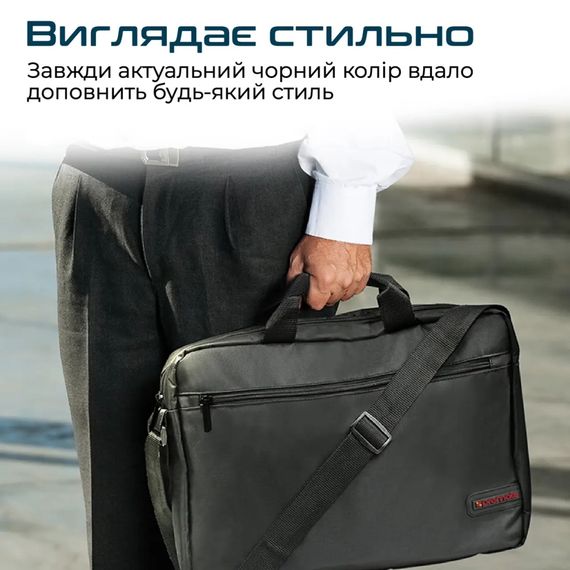 Сумка для ноутбука Promate 15.6" Gear-MB black (gear-mb.black) | Зображення 4