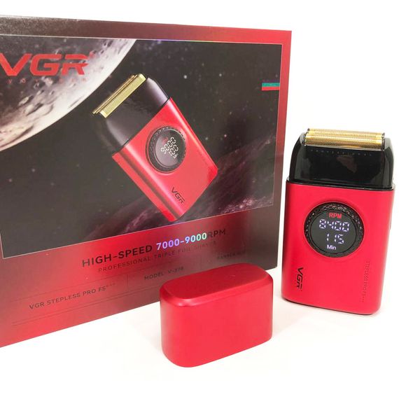 Профессиональная электробритва с насадками VGR V-378 RED, Бритва для сухого бритья IQ-88 | Зображення 8