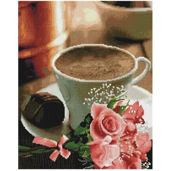 Алмазная мозаика Утренний кофе 40х50 см ColorArt SP064 | Зображення 1
