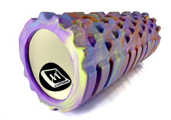 Масажний ролик EasyFit Grid Roller 33 см v.1.1 Multi Фіолетовий (EF-2021-V)