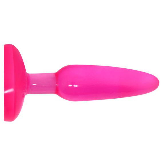 Анальна пробка на присосці BAILE Butt Plug, рожева, 14×3.5 см Sex Aura | Зображення 3