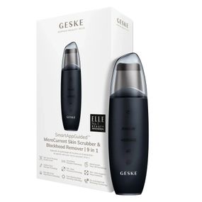 Мікрострумовий скрабер для шкіри та усунення чорних точок GESKE MicroCurrent Skin Scrubber&Blackhead Remover 9в1 magenta, Чорний