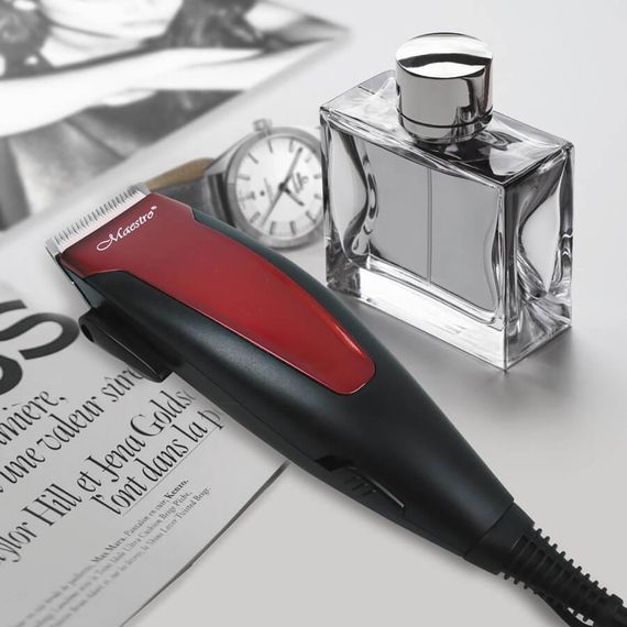 Машинка для стрижки волос Maestro MR-656C-RED, проводная, с насадками | Зображення 1