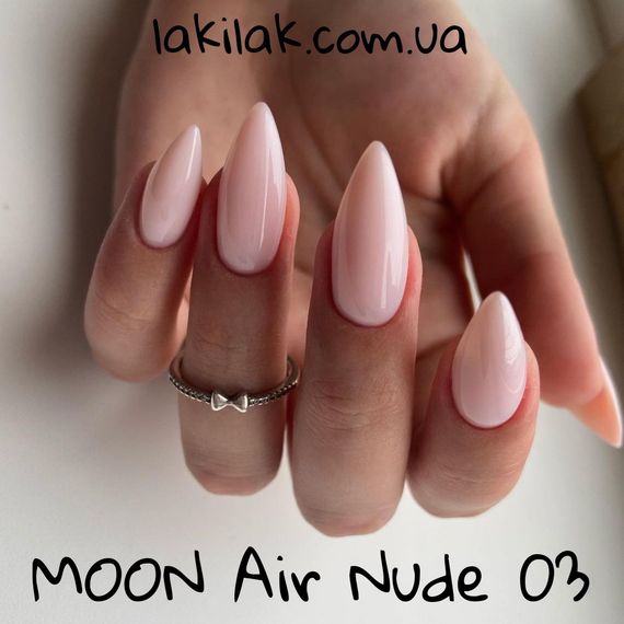 Гель лак Moon Full Air Nude №03 молочно-бежевий напівпрозорий 8мл