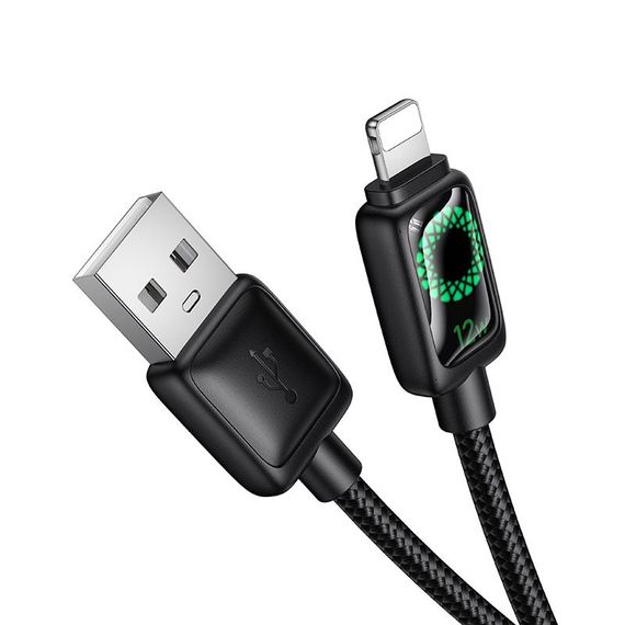 Дата кабель Hoco U146 Mundo USB to Lightning 12W (1.2m) Black | Зображення 1