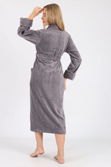 Жіночий халат Nusa 6895, сірий S | Зображення 4