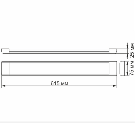 LED Світильник лінійний 27W 0,6м 5000К 220V VL-BN-27065 Videx | Зображення 3