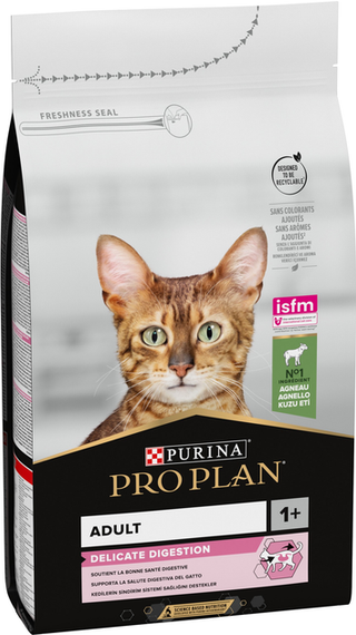 Сухий корм PRO PLAN Adult 1+ Delicate Digestion для дорослих котів із чутливим травленням, ягня 1.5кг | Зображення 1