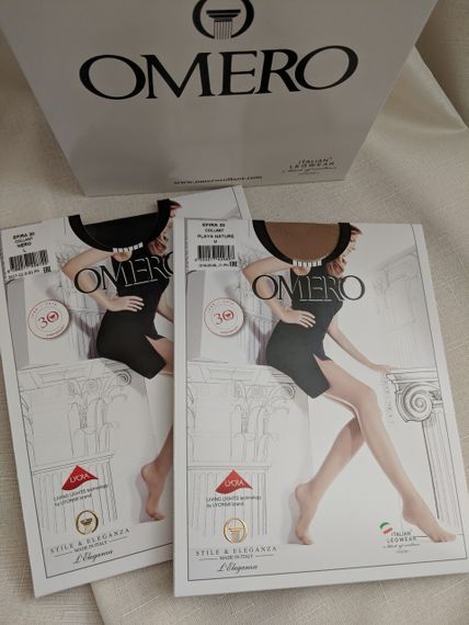 Колготки Omero Efira, Italy, 20 den, розміри L колір avorio (складова кістка) | Зображення 3