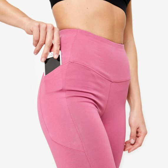 Легінси жіночі для фітнесу з високою талією рожеві - S UA42L31 | Зображення 2