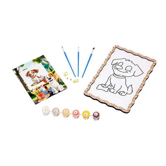 Дитячий набір для розпису по дереву "Вірний друг" Puz-22975 формат А5 | Зображення 1