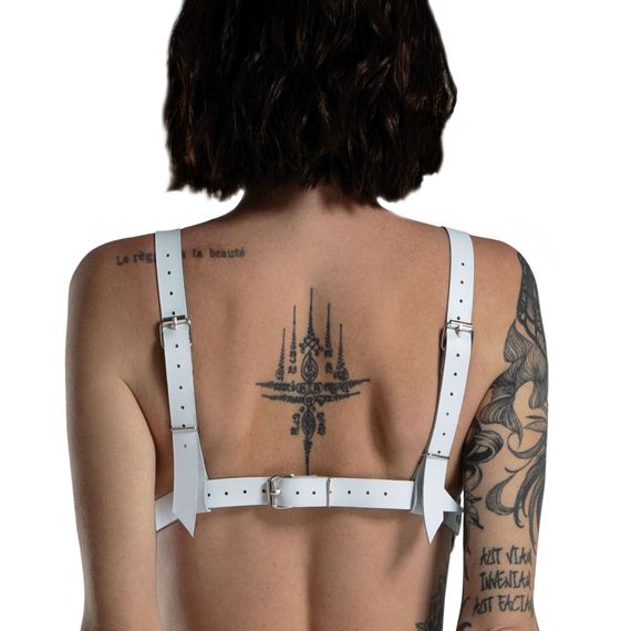Бюстгальтер шкіряний Feral Feelings Bikini Top Білий One Size | Зображення 1