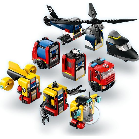 Конструктор LEGO City Ремікс вертольотів, пожежних машин і підводних човнів (60462) | Зображення 3
