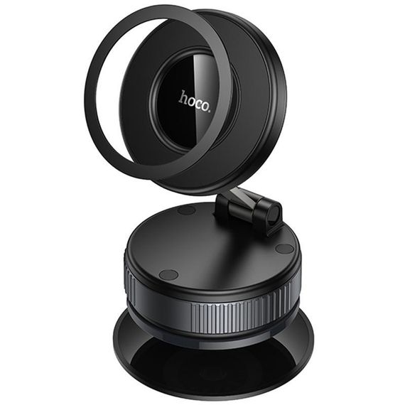 Автотримач Hoco H86 Dragon manual suction cup magnetic (universal) Black / Metal gray | Зображення 4
