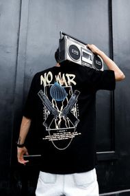 Футболка мужская с принтом повседневная M Черная