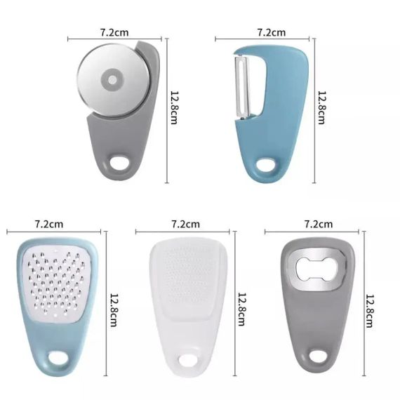 Набір з кухонного приладдя 5 предметів KITCHENWARE брелок-органайзер | Зображення 3