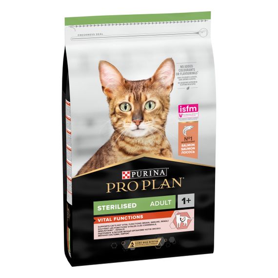 Сухой корм для стерилизованных кошек с лососем Purina ProPlan Sterilised Vital Functions 10 кг | Зображення 1