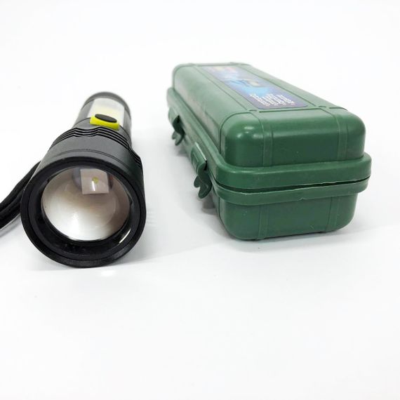 Ліхтар ручний батарейний BN-537-TG+COB (White+red), Потужний акумуляторний світлодіодний ліхтар MY-57 | Зображення 5