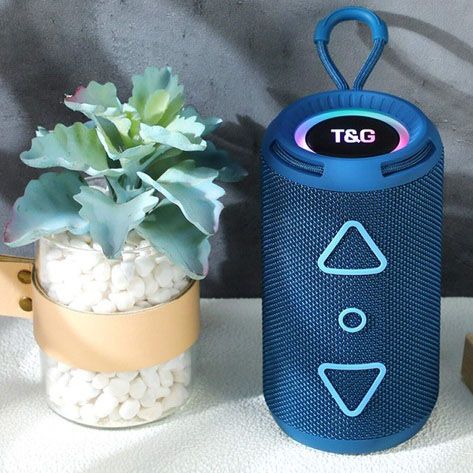 Bluetooth колонка портативна TG656 FM-радіо, потужна переносна акустична колонка. Колір: синій | Зображення 4