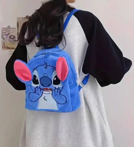 Дитячий м’який рюкзак Стіч Lilo Stitch з вушками • Плюшевий рюкзак для дівчинки і хлопчика, дитячий рюкзак Stitch для садка, прогулянок і подарунка | Зображення 3