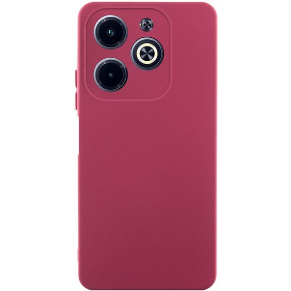 Чохол TPU GETMAN Liquid Silk Full Camera для Infinix Hot 40i Бордовий / Marsala