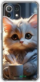 Чохол на Xiaomi Mi 11 Lite Білий кіт "5646sp-2281-2448"