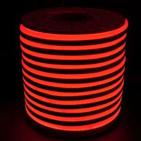 Світлодіодний неон PROLUM™ 8x16, IP68, 220V, Series "GL", Червоний, PRO