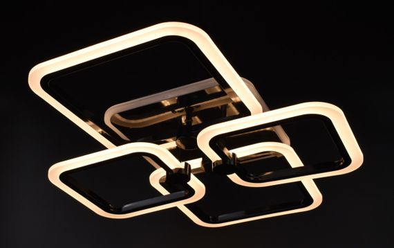 Люстра світлодіодна стельова LED світильник для квартири на стелю лед з пультом 26115 Чорний 11х48х60 см. | Зображення 2