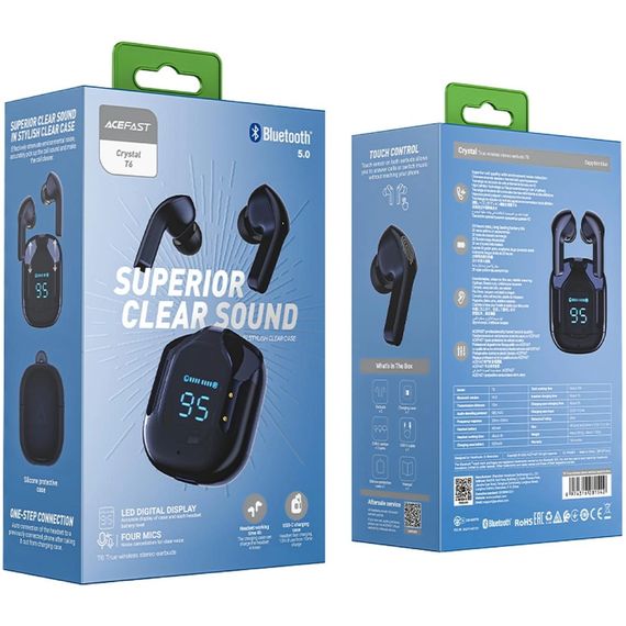 Навушники TWS Acefast T6 sapphire blue | Зображення 2