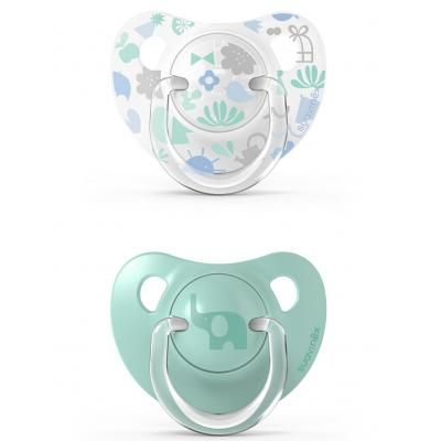 Пустышка Suavinex Memories Истории малышей 6-18 мес. 2 шт. зеленая (307154)