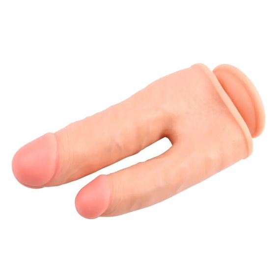 Фалоімітатор подвійний з мошонкою Chisa Ballsy Super Cock Bromeo # 02 на присосці, тілесний sexstyle | Зображення 3