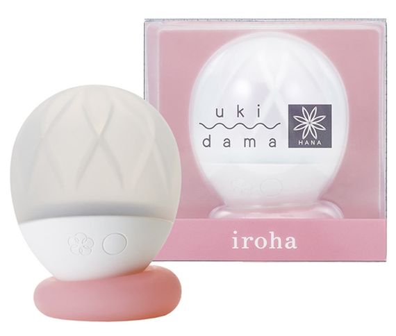 Вибратор для клитора с подсветкой Ukidama Iroha, на подставке, силиконовый, белый, 7 х 5.7 см Sex Aura