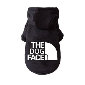 Толстовка для собак з капюшоном чорна з білим the dog face XXL