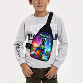 Сумка через плечо детская Minecraft Крипер 29х17 см сумка слинг для мальчика (02114)