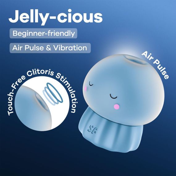Вакуумний кліторальний стимулятор Satisfyer Jelly-cious Blue Sex Aura | Зображення 5