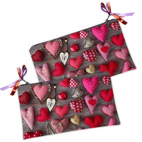 Косметичка женская Сердца подушечки 20х12 см (K_LK004)