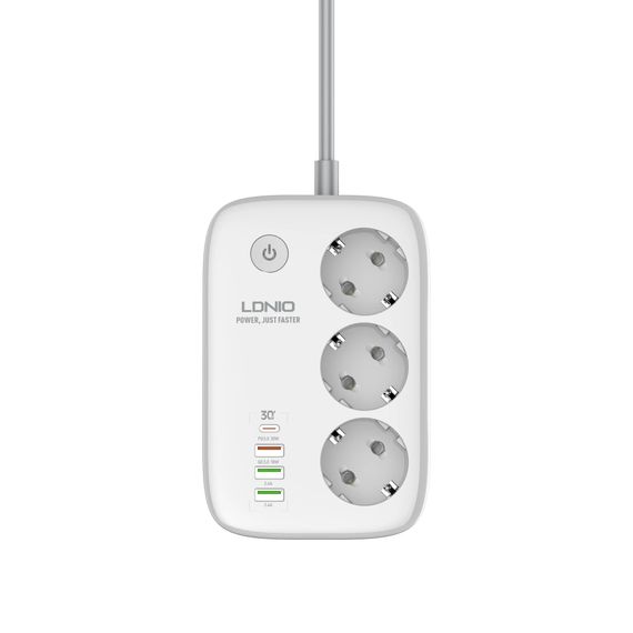 Удлинитель мережевий з Wi-Fi роутеромLDNIO SEW3452 3 порти / PD / 3USB / 1 QC 3.0 / 1 Type-C (34390-01_730) | Зображення 4