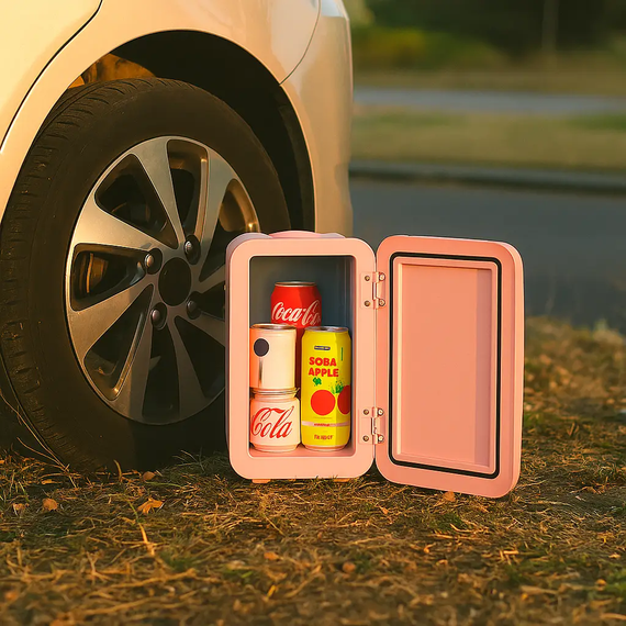 Автохолодильник для машини 5 л міні холодильник з дзеркалом Car refrigerator | Зображення 3