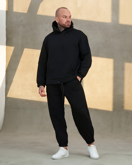 Костюм оверсайз зима преміумчорний S M | Зображення 1