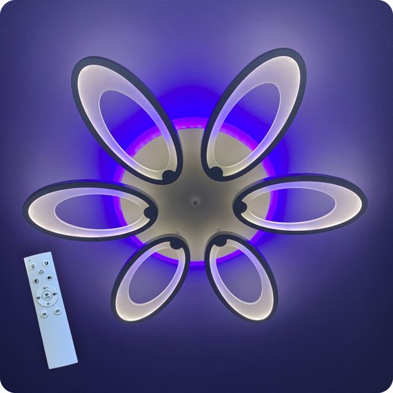 Люстра светодиодная 517 Light 3color с пультом 134Вт Белый (01296) | Зображення 5