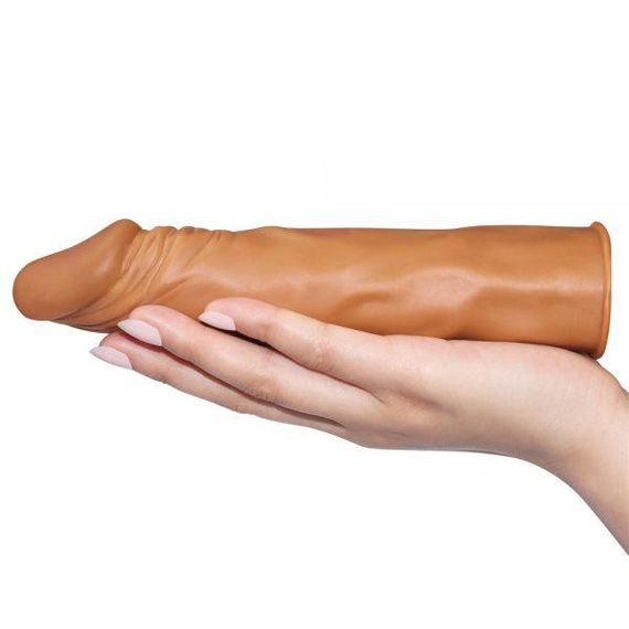 Насадка на пенис Add 2" Pleasure X Tender, Brown без вибрации sexstyle | Зображення 5