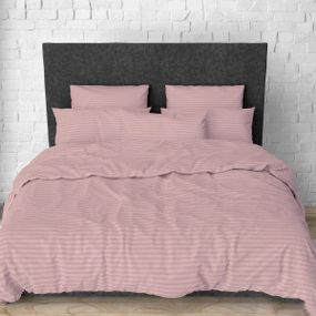 Комплект постельного белья SoundSleep Stripy Pudra бязь Полуторный 160х220 см пудровый (2800004674492)