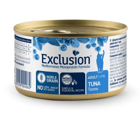 Консервований корм Exclusion Cat Adult Tuna з тунцем для дорослих котів всіх порід, 85 г