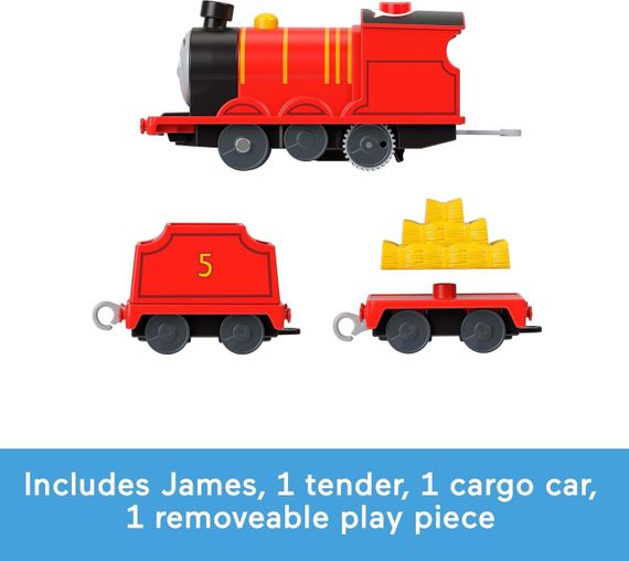 Паровозик Томас і друзі Моторизований поїзд Джеймс, що розмовляє, Thomas & Friends Motorized Train Talking James Engine | Зображення 2
