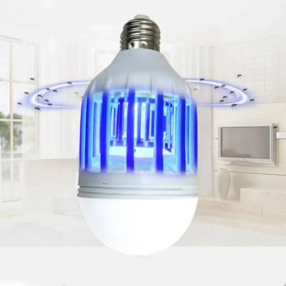 Лампочка отпугиватель от комаров ZappLight AND LY-577, Светодиодная лампа уничтожитель насекомых | Зображення 3