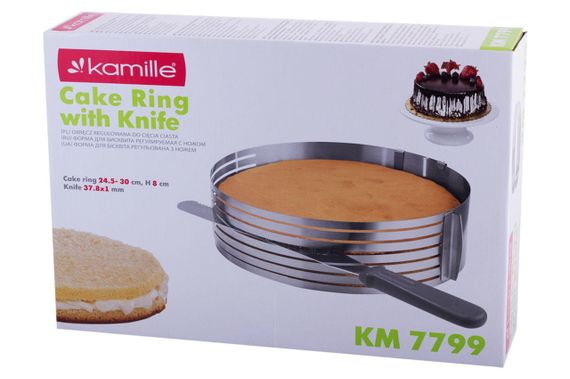Форма для бисквита Kamille - 245-330 мм с ножом (7799) | Зображення 4