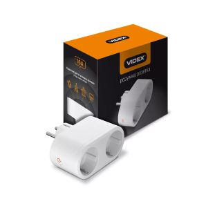 Розетка розумна SMART Videx 2 слоти WiFi VF-WP200